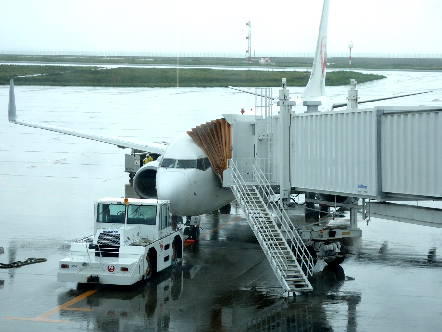台風の徳島空港発ＪＡＬ便
